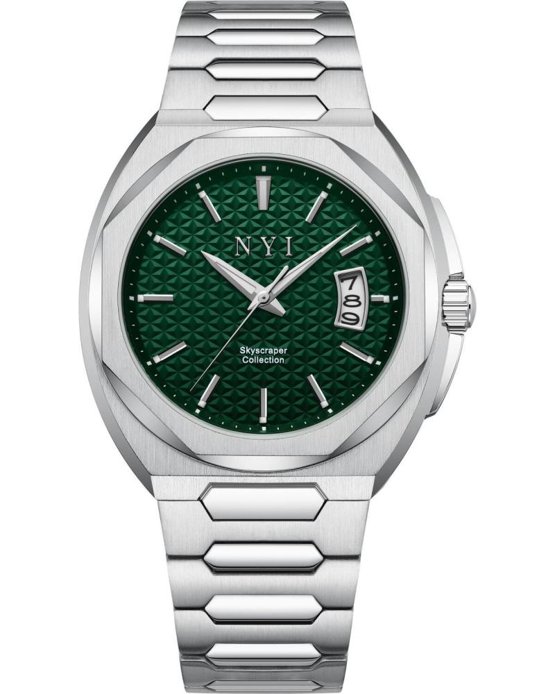 OROLOGIO NYI BROOKLYN CON QUADRANTE VERDE E BRACCIALE IN ACCIAIO INOSSIDABILE OROLOGIO NYI BROOKLYN CON QUADRANTE VERDE E BRACCIALE IN ACCIAIO INOSSIDABILE