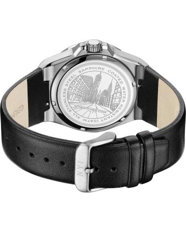 OROLOGIO NYI YORK CON QUADRANTE NERO E CINTURINO IN PELLE OROLOGIO NYI YORK CON QUADRANTE NERO E CINTURINO IN PELLE