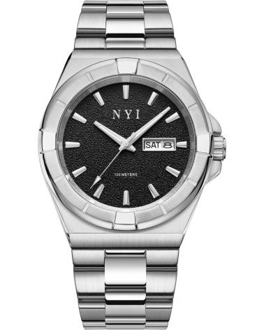 OROLOGIO NYI MOSCO CON QUADRANTE NERO E BRACCIALE IN ACCIAIO