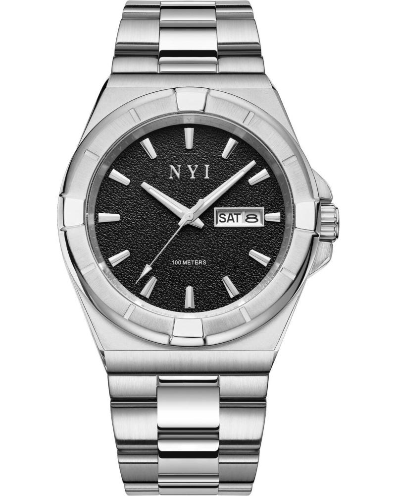 OROLOGIO NYI MOSCO CON QUADRANTE NERO E BRACCIALE IN ACCIAIO OROLOGIO NYI MOSCO CON QUADRANTE NERO E BRACCIALE IN ACCIAIO