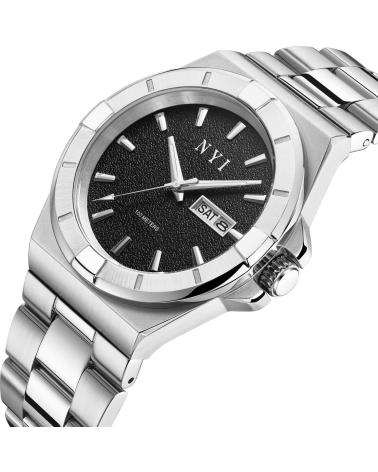 OROLOGIO NYI MOSCO CON QUADRANTE NERO E BRACCIALE IN ACCIAIO OROLOGIO NYI MOSCO CON QUADRANTE NERO E BRACCIALE IN ACCIAIO