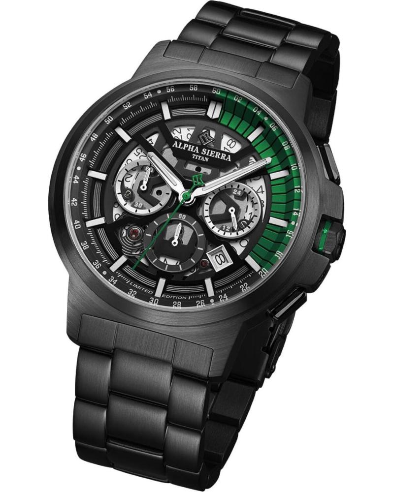 ALPHA SIERRA OROLOGIO CRONOGRAFO TITAN QUADRANTE VERDE DA UOMO
