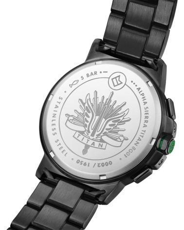 ALPHA SIERRA OROLOGIO CRONOGRAFO TITAN QUADRANTE VERDE DA UOMO