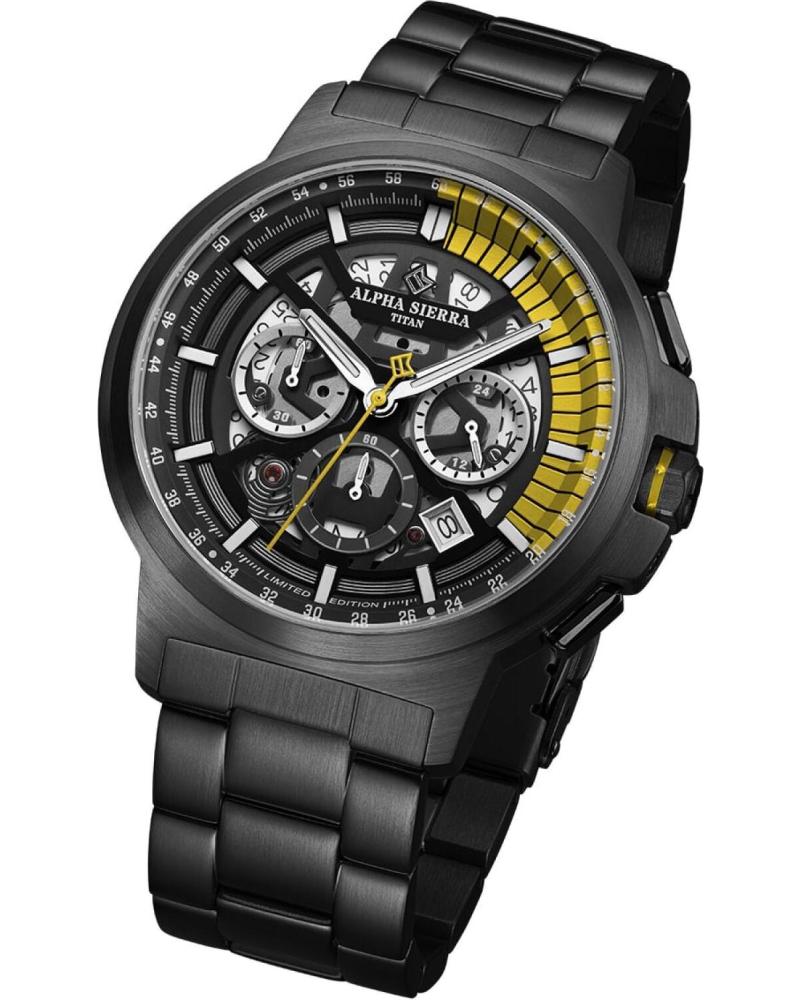 ALPHA SIERRA OROLOGIO CRONOGRAFO TITAN QUADRANTE GIALLO DA UOMO