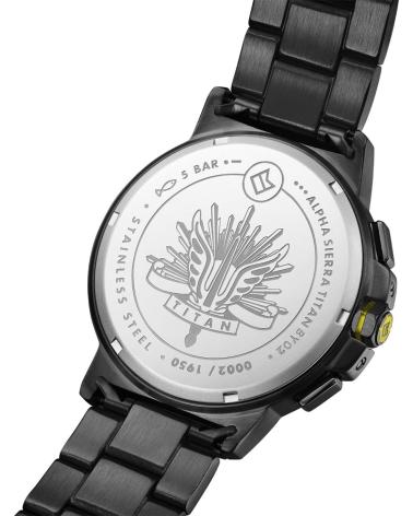 ALPHA SIERRA OROLOGIO CRONOGRAFO TITAN QUADRANTE GIALLO DA UOMO