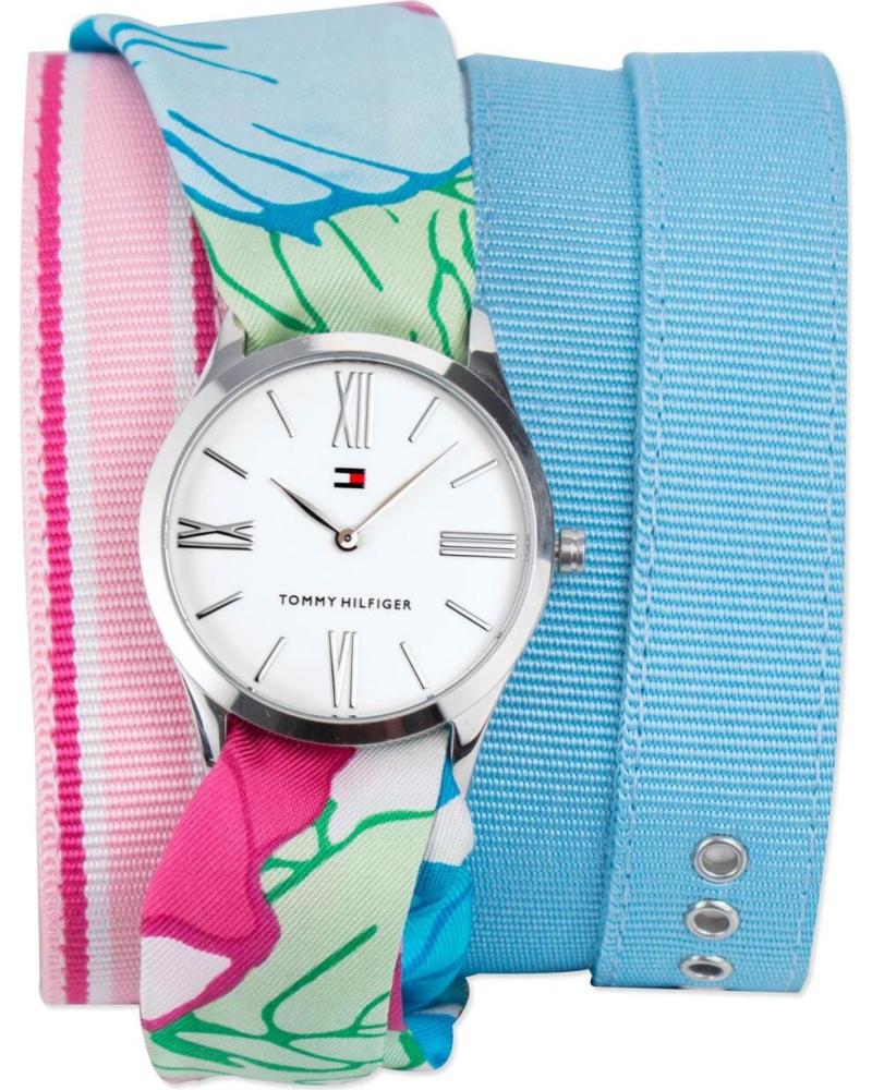 TOMMY HILFIGER SRPA17J1 WATCH WITH MULTICOLOR FABRIC STRAP