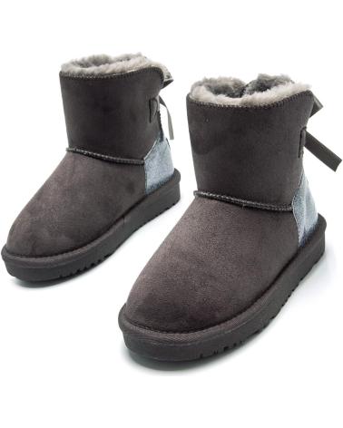 STIVALI AUSTRALIANI MTNG PER BAMBINA GRIGIO PIOMBO CON FIOCCO DECORATIVO GRIS