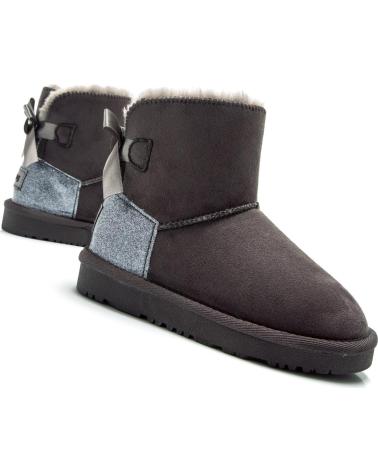 STIVALI AUSTRALIANI MTNG PER BAMBINA GRIGIO PIOMBO CON FIOCCO DECORATIVO GRIS