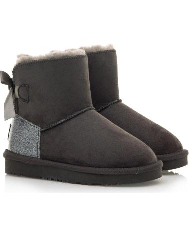 STIVALI AUSTRALIANI MTNG PER BAMBINA GRIGIO PIOMBO CON FIOCCO DECORATIVO GRIS
