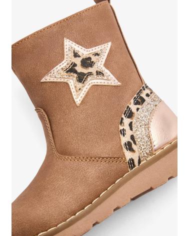 CONGUITOS BIKER-STIEFEL MIT STERN UND LEOPARDENMUSTER FARBE TAN TAN