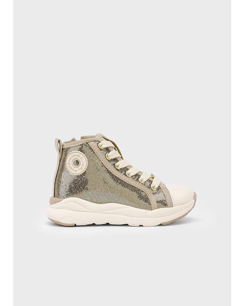 MAYORAL STIVALETTO SNEAKER ORO-PLATINO PER BAMBINA ORO-PLATINO MAYORAL STIVALETTO SNEAKER ORO-PLATINO PER BAMBINA ORO-PLATINO