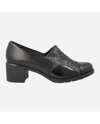 PITILLOS BLACK ANKLE SHOE WITH LYCRA DETAIL NEGRO