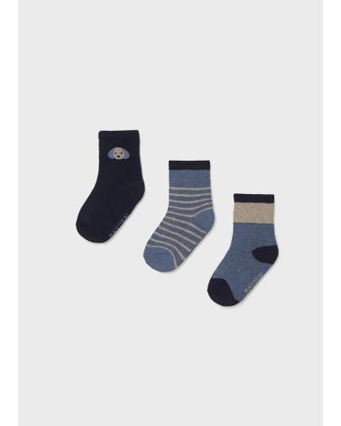 MAYORAL SET DE 3 CALCETINES COMBINADOS CON DISEÑO BALLENA AZUL AZUL