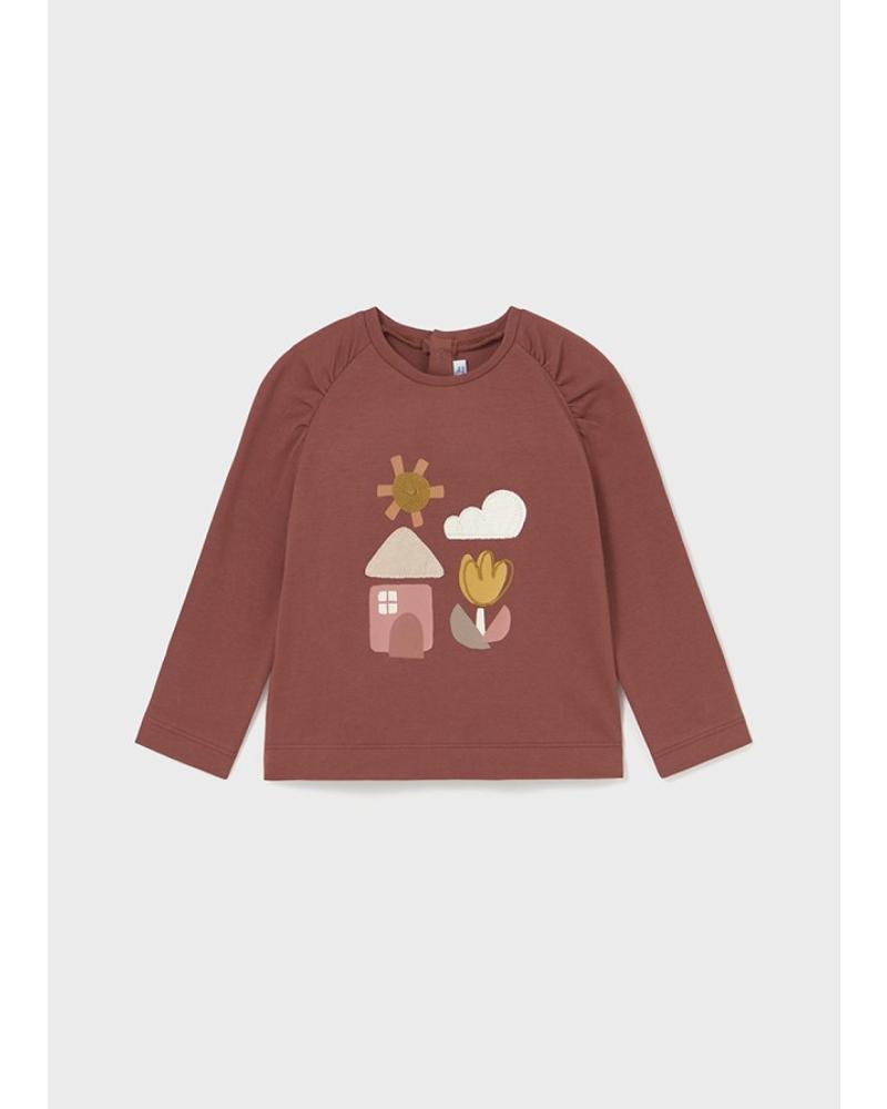 MAYORAL CAMISETA MANGA LARGA TERRACOTA CON ESTAMPADO ----------- MAYORAL CAMISETA MANGA LARGA TERRACOTA CON ESTAMPADO -----------