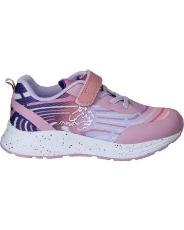 SCARPE SPORTIVE JHAYBER CON ELASTICO E VELCRO ROSA ROSA