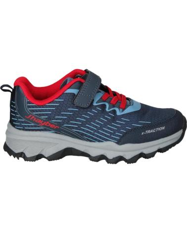 SCARPE SPORTIVE JHAYBER CON ELASTICO E VELCRO BLU NAVY E ROSSO AZUL MARINO