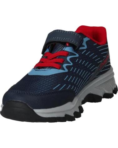 SCARPE SPORTIVE JHAYBER CON ELASTICO E VELCRO BLU NAVY E ROSSO AZUL MARINO