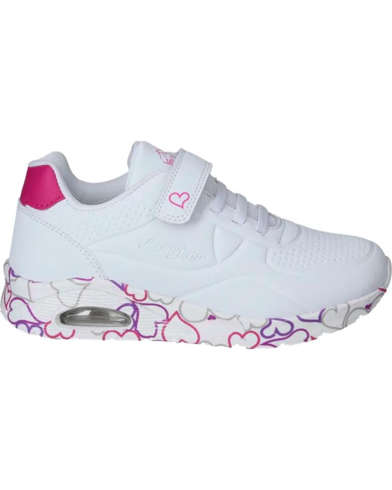SCARPE DA GINNASTICA JHAYBER BIANCHE SPORTIVE CON CHIUSURA ELASTICA E VELCRO BLANCO