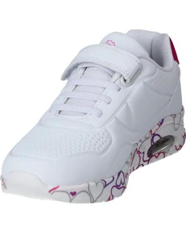 SCARPE DA GINNASTICA JHAYBER BIANCHE SPORTIVE CON CHIUSURA ELASTICA E VELCRO BLANCO