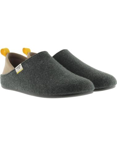 VICTORIA NORTE 1081115 - PANTUFAS DE FELTRO COR CÁQUI KAKI