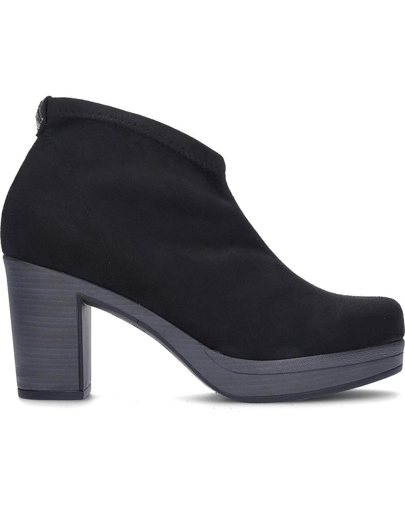PEDRO MIRALLES ANKLE BOOTS 27575 IN BLACK STRETCH SUEDE WITH HEEL NEGRO
