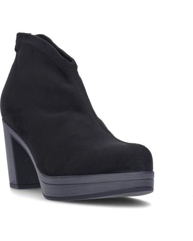 PEDRO MIRALLES ANKLE BOOTS 27575 IN BLACK STRETCH SUEDE WITH HEEL NEGRO