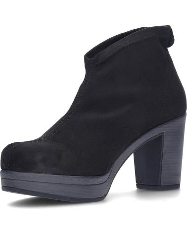 PEDRO MIRALLES ANKLE BOOTS 27575 IN BLACK STRETCH SUEDE WITH HEEL NEGRO