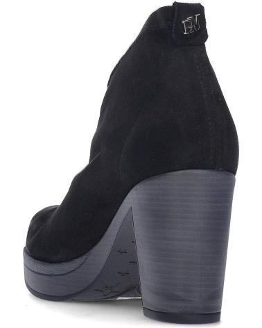 PEDRO MIRALLES ANKLE BOOTS 27575 IN BLACK STRETCH SUEDE WITH HEEL NEGRO
