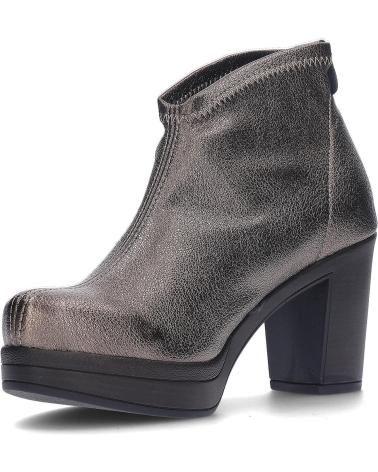 PEDRO MIRALLES ANKLE BOOTS 27575 IN BRONZE STRETCH SUEDE WITH HEEL BRONZO