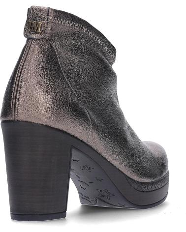 PEDRO MIRALLES ANKLE BOOTS 27575 IN BRONZE STRETCH SUEDE WITH HEEL BRONZO