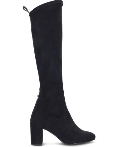 PEDRO MIRALLES 29598 BLACK STRETCH SUEDE TALL BOOTS NEGRO