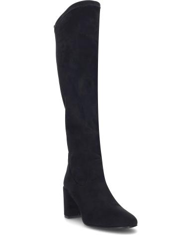 PEDRO MIRALLES 29598 BLACK STRETCH SUEDE TALL BOOTS NEGRO