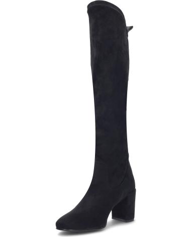 PEDRO MIRALLES 29598 BLACK STRETCH SUEDE TALL BOOTS NEGRO