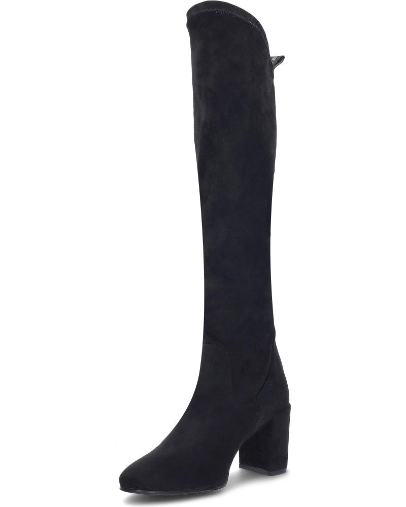 PEDRO MIRALLES 29598 BLACK STRETCH SUEDE TALL BOOTS NEGRO