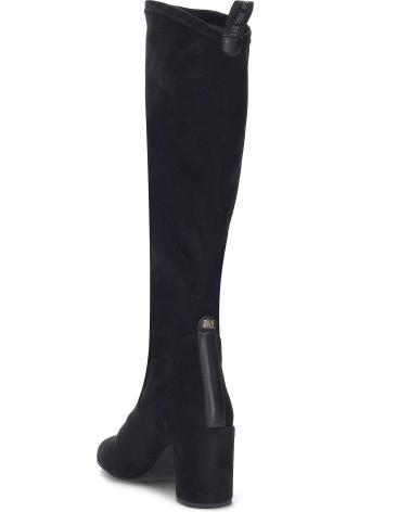 PEDRO MIRALLES 29598 BLACK STRETCH SUEDE TALL BOOTS NEGRO
