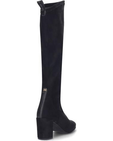 PEDRO MIRALLES 29598 BLACK STRETCH SUEDE TALL BOOTS NEGRO