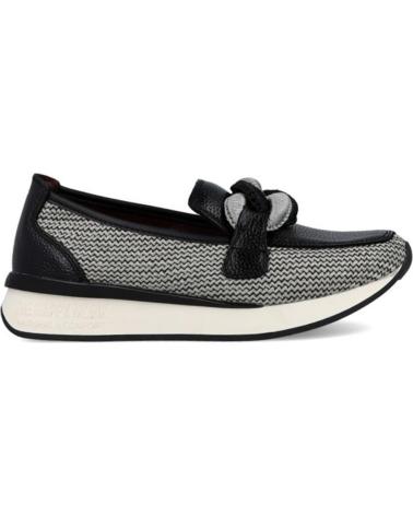 MOCASINES THE HAPPY MONK VANITY-011 NEGROS CON DETALLE DE CADENA NEGRO