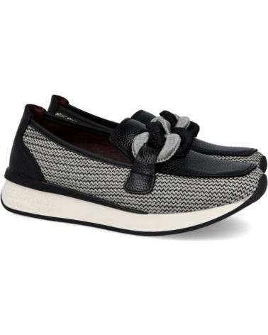 MOCASINES THE HAPPY MONK VANITY-011 NEGROS CON DETALLE DE CADENA NEGRO