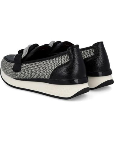 MOCASINES THE HAPPY MONK VANITY-011 NEGROS CON DETALLE DE CADENA NEGRO