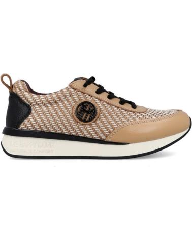 ZAPATILLAS CASUAL THE HAPPY MONK VANITY-010 BEIGE CON LOGO DISTINTIVO BEIGE