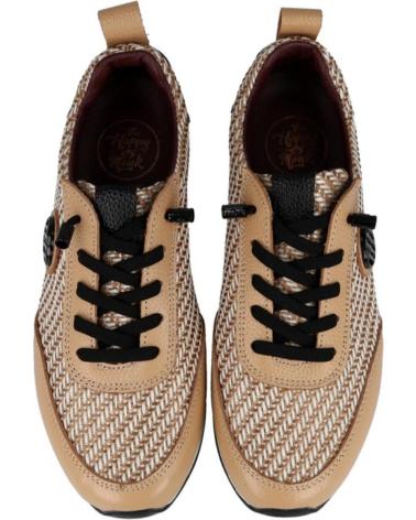 ZAPATILLAS CASUAL THE HAPPY MONK VANITY-010 BEIGE CON LOGO DISTINTIVO BEIGE