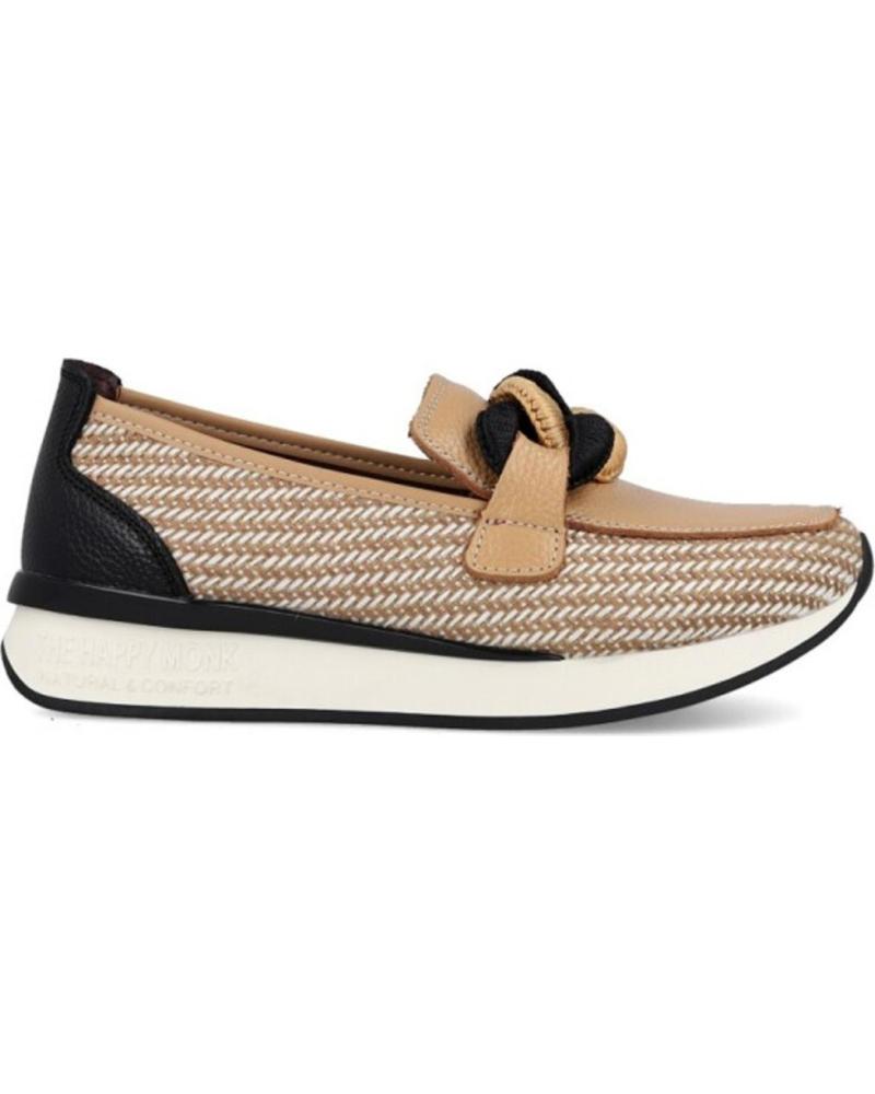 THE HAPPY MONK VANITY-011 BEIGE LOAFERS WITH CHAIN DETAIL BEIGE