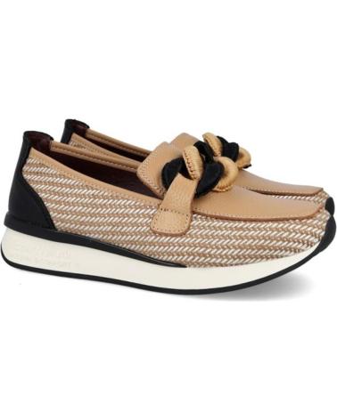 THE HAPPY MONK VANITY-011 BEIGE LOAFERS WITH CHAIN DETAIL BEIGE