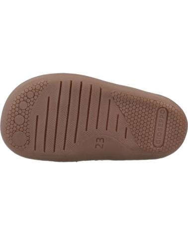 STIVALETTI BAREFOOT GIOSEPPO 73547G BAMBINO VERDE KAKI CON CHIUSURA A STRAPPO NAN