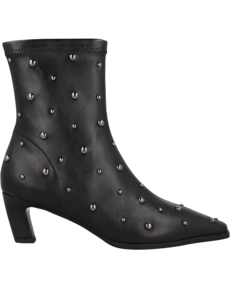 ITSE TIRANA BLACK ANKLE BOOTS WITH STUDS NEGRO