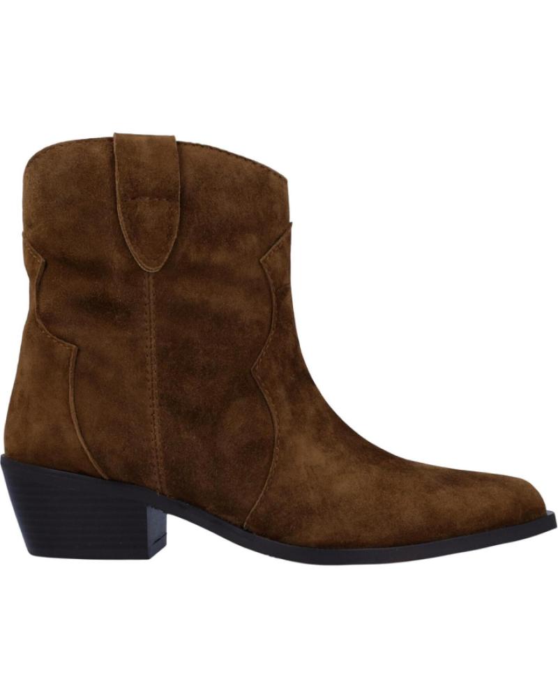 ITSE DALLAS BROWN SUEDE COWBOY ANKLE BOOTS MARRóN