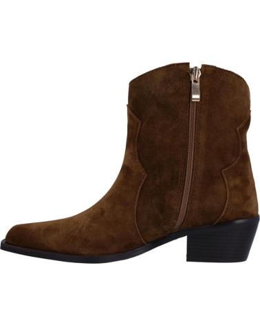 ITSE DALLAS BROWN SUEDE COWBOY ANKLE BOOTS MARRóN
