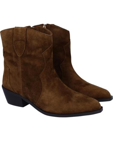 ITSE DALLAS BROWN SUEDE COWBOY ANKLE BOOTS MARRóN