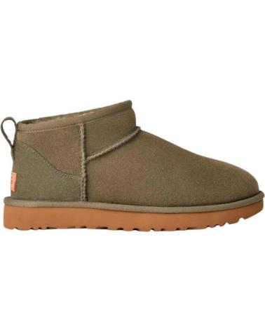 UGG CLASSIC ULTRA MINI GREEN FLAT ANKLE BOOTS VERDE