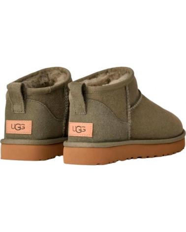 UGG CLASSIC ULTRA MINI GREEN FLAT ANKLE BOOTS VERDE UGG CLASSIC ULTRA MINI GREEN FLAT ANKLE BOOTS VERDE